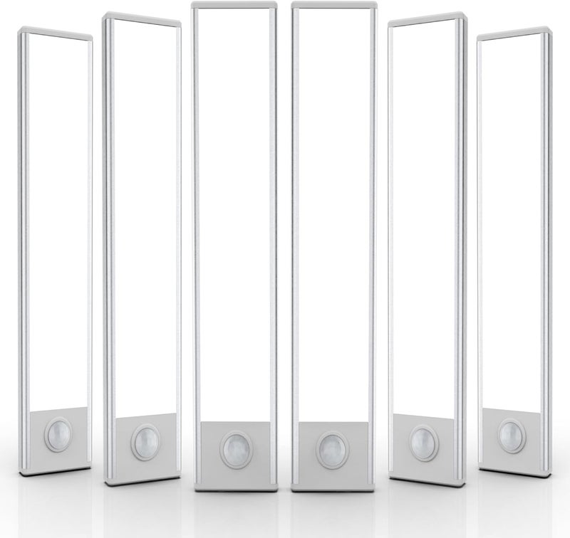 AVEVA 6 Pack Under Cabinet Lights Wireless, 50 LED Motion Sensor Light Indoor Rechargeable Magnetic Closet Lights Battery Operated, Under Counter Lights for Kitchen, Wardrobe, Hallway, Stairs - Image 1